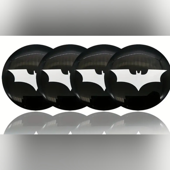 4 pcs Batman  Car Wheel Center Hub Cap Emblem decals 56mm / 2.2 Inc - Picture 1 of 4